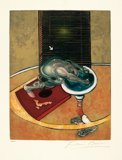 Appraisal: FRANCIS BACON Figure at a Washbasin Color aquatint and etching