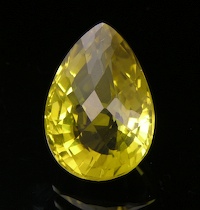 Appraisal: A Huge Oro Verde' Lemon Quartz from Brazil A pear-shape