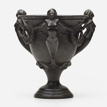 Appraisal: Mabel Conkling Vase with figural handles bronze h dia in