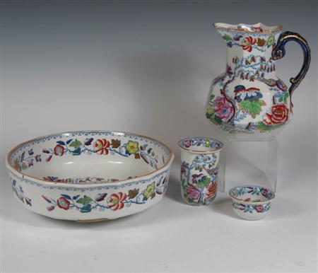 Appraisal: A th century Mason's Ironstone China wash set each item