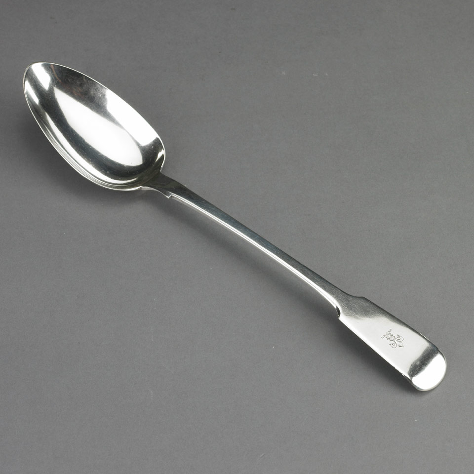 Appraisal: George IV Silver Fiddle Pattern Serving Spoon Clement Cheese London