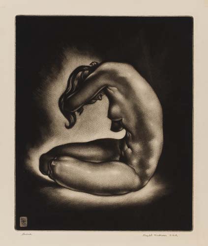 Appraisal: REYNOLD WEIDENAAR Reverie Mezzotint circa x mm x inches full