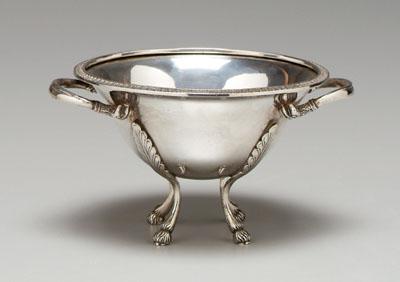 Appraisal: Footed Tiffany sterling bowl leaf and dart border with drake