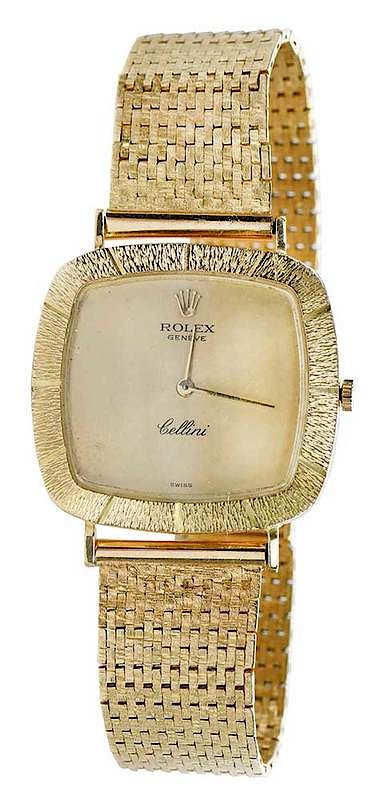 Appraisal: Rolex kt Cellini Watch x mm case gold-tone hands back