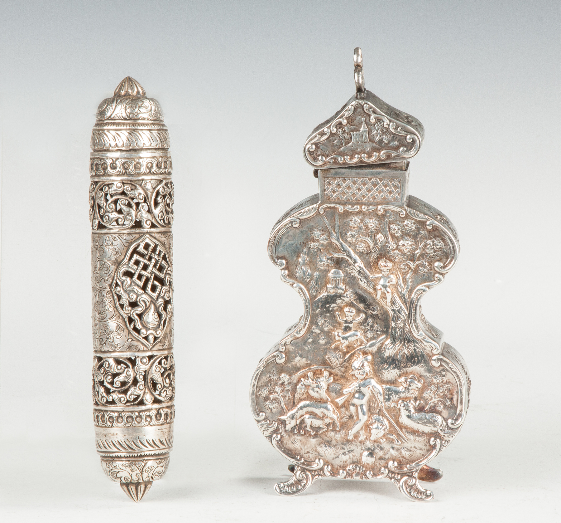 Appraisal: Persian Silver Scroll Case silver ozt