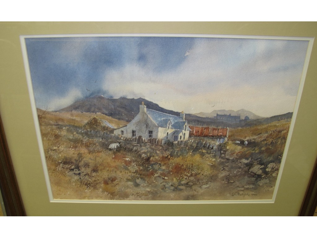 Appraisal: JOAN BATHGATE Watercolour 'Crofts near Achiltibuie Sutherland' signed and dated