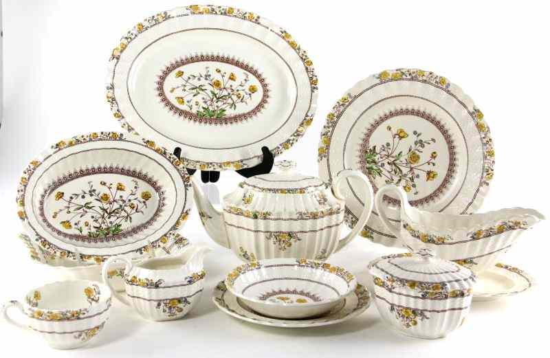 Appraisal: Copeland-Spode ''Buttercup'' China Service pieces including dinner plates salad plates