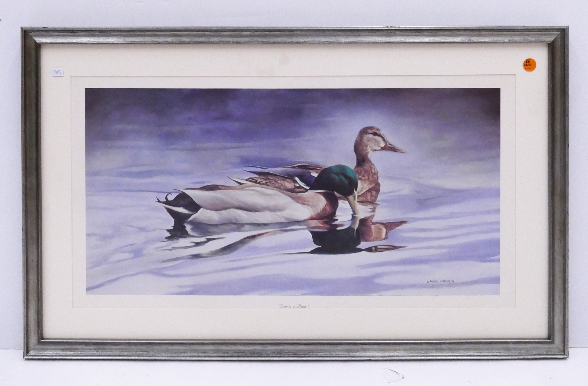 Appraisal: Annette Hartzell S N 'Serenity at Dawn' Duck Lithograph Framed