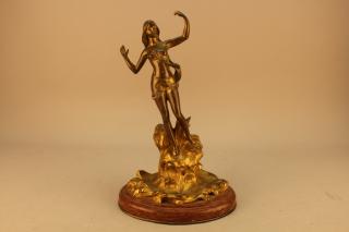 Appraisal: French Antique Bronze 'Daphne' mounted on marble base Signed France