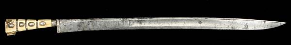 Appraisal: A silver and ivory-mounted Italian hunting sword th century The