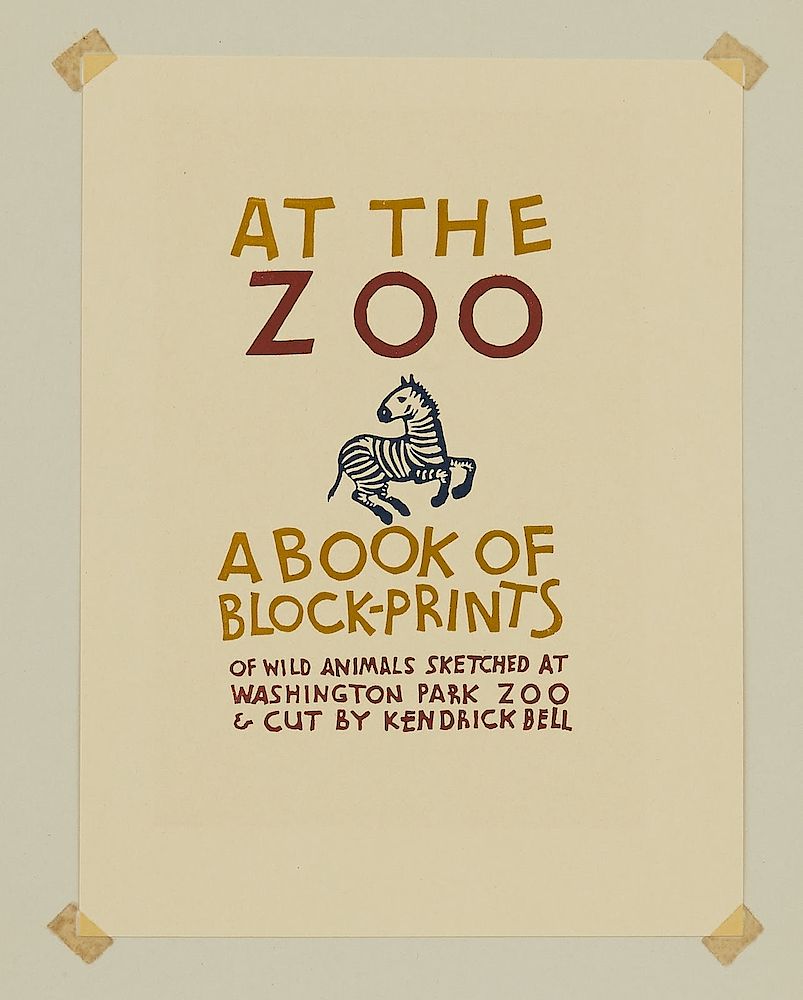 Appraisal: WPA Milwaukee Handicraft Project Book Design Portfolio At the Zoo