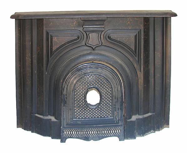 Appraisal: A cast iron fireplace surround door extant height in width