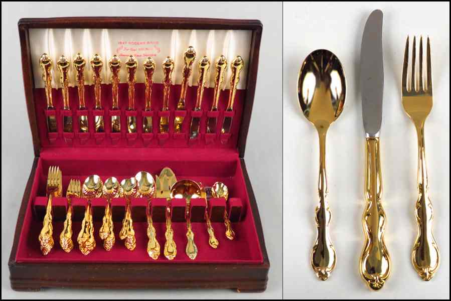 Appraisal: ROGERS BROTHERS GOLDTONE FLATWARE SERVICE Condition No Specific Condition Recorded