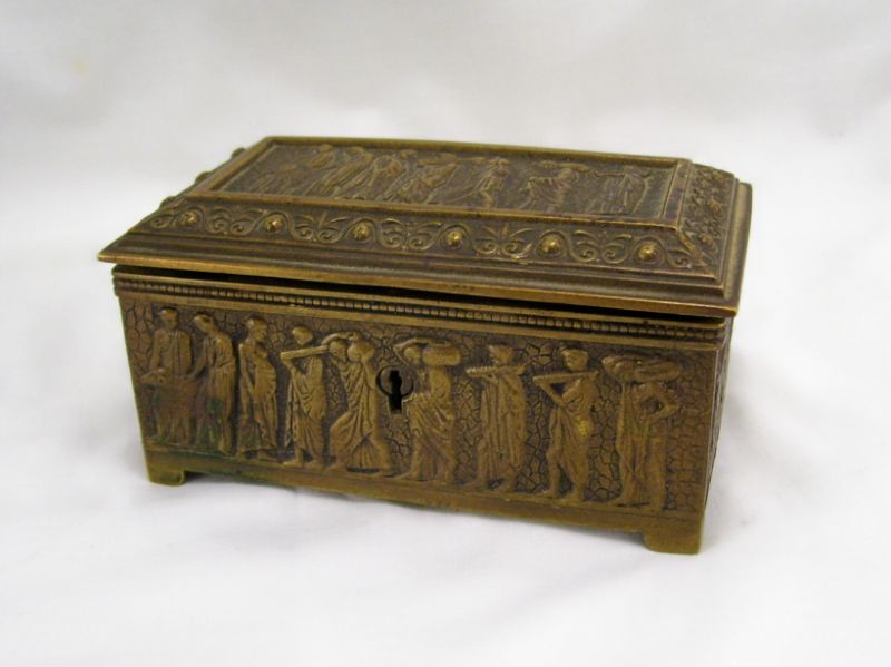 Appraisal: Raulin Brass Box Solid brass box with a seven figure