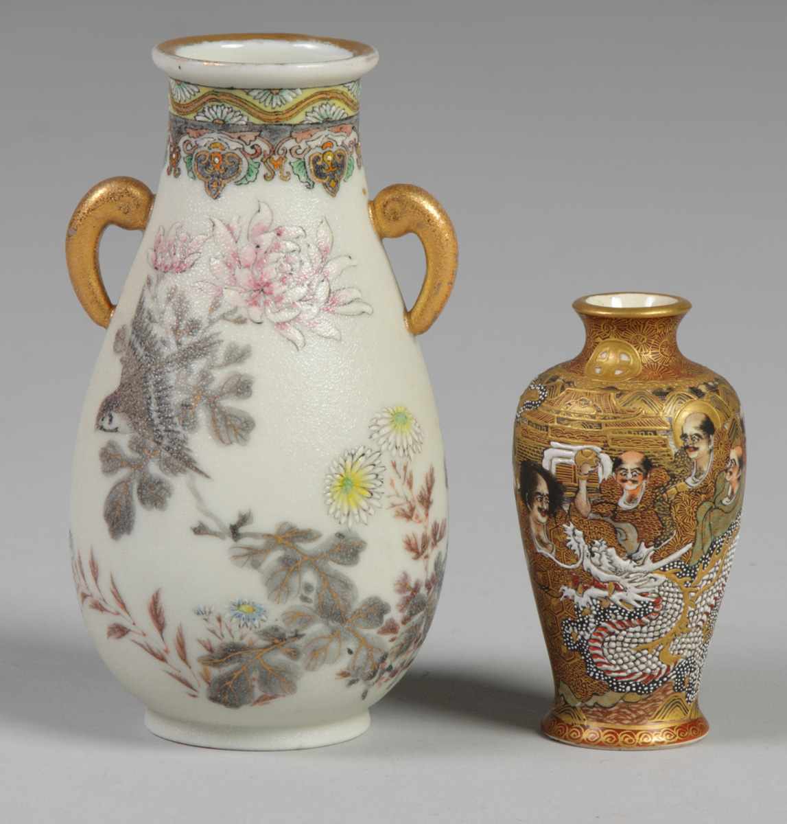 Appraisal: Sgn Japanese Vases Both Exc Max Ht ''E