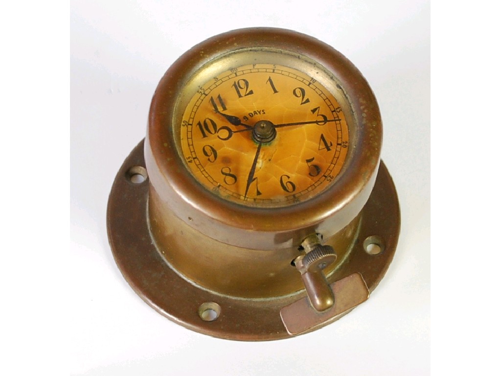 Appraisal: EARLY TWENTIETH CENTURY AUTOMOBILE DASHBOARD CLOCK the days movement with