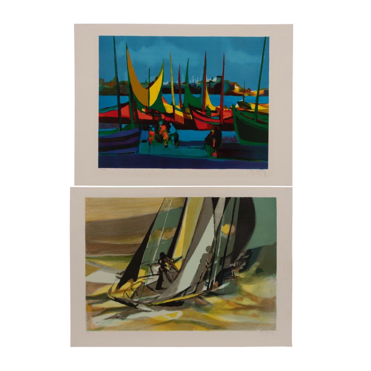 Appraisal: TWO MARCEL MOULY UNFRAMED LITHOGRAPHS Marcel Mouly French - two