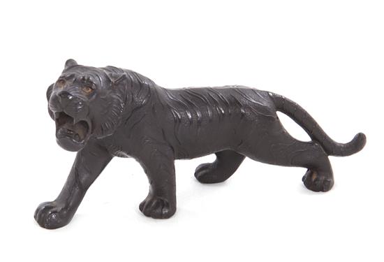 Appraisal: Japanese bronze-metal tiger figure Meiji period H L Provenance Dorothy