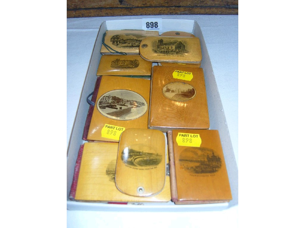 Appraisal: A collection of nine Mauchline ware small notebooks comprising The