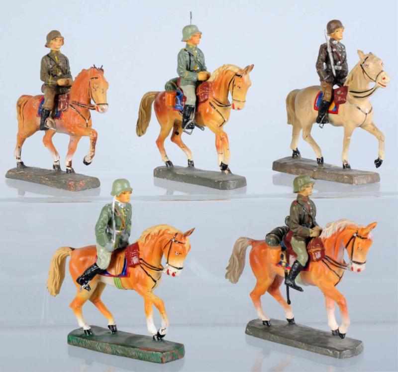 Appraisal: Lot of German Army cm Mounted Figures Includes with removable