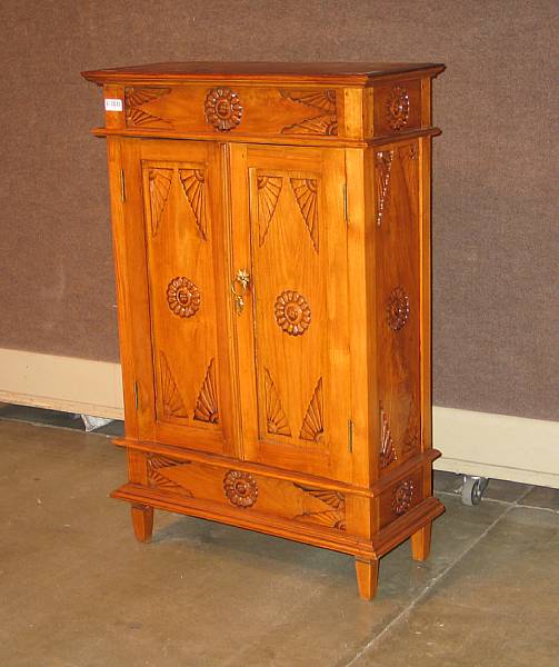 Appraisal: A Neoclassical style hardwood cabinet mid th century height in