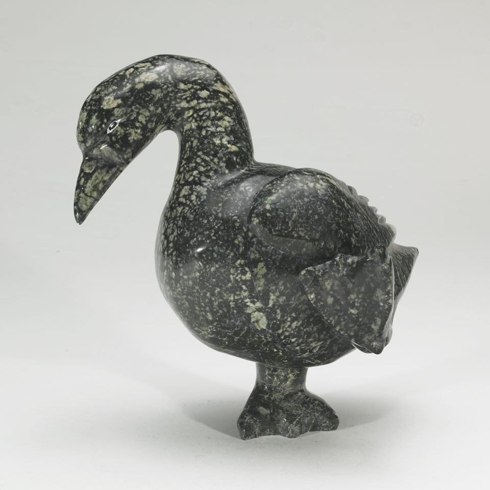 Appraisal: JOHNNY LEE PUDLAT - Cape Dorset BALANCING DUCK stone signed