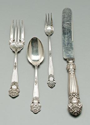 Appraisal: Towle Georgian sterling flatware pieces some monograms oz T excluding