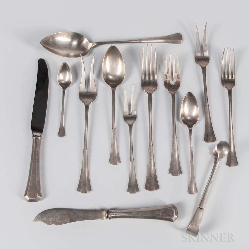 Appraisal: Continental Silver Flatware Continental Silver Flatware probably Portugal th century