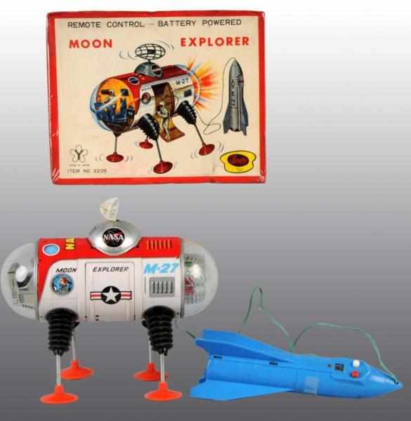 Appraisal: Tin Moon Explorer Battery-Operated Toy Description Japanese Working Made by