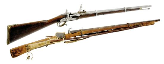 Appraisal: British Enfield-Snider conversion rifle and Tibetan me-da matchlock NVSNs circa