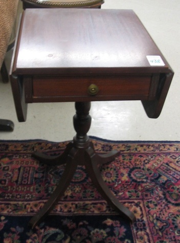 Appraisal: THREE SMALL ARTICLES OF FEDERAL STYLE MAHOGANY FURNITURE petite open