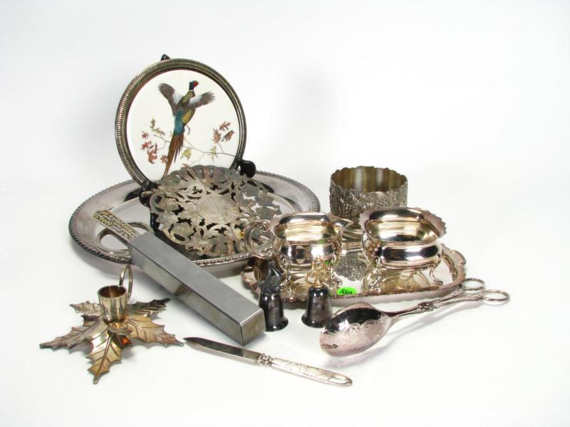 Appraisal: Lot of Silver Plate Serving Items including a cream and