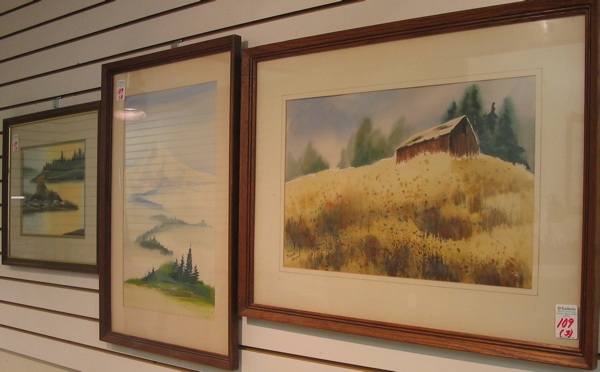 Appraisal: FRANCES KEMPER Northwest artist active 's Three watercolors on paper