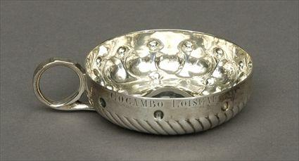 Appraisal: French Silver Wine Taster Maker's mark of Charles Tribout in