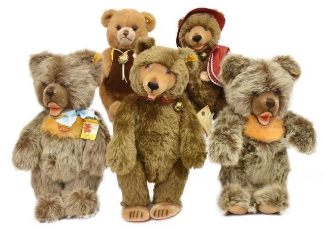 Appraisal: lot of German Steiff teddy bears each with maker's label