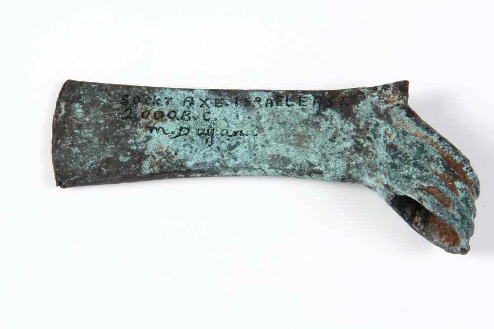 Appraisal: ANCIENT BRONZE AXE HEAD - Bronze Axe Blade found in