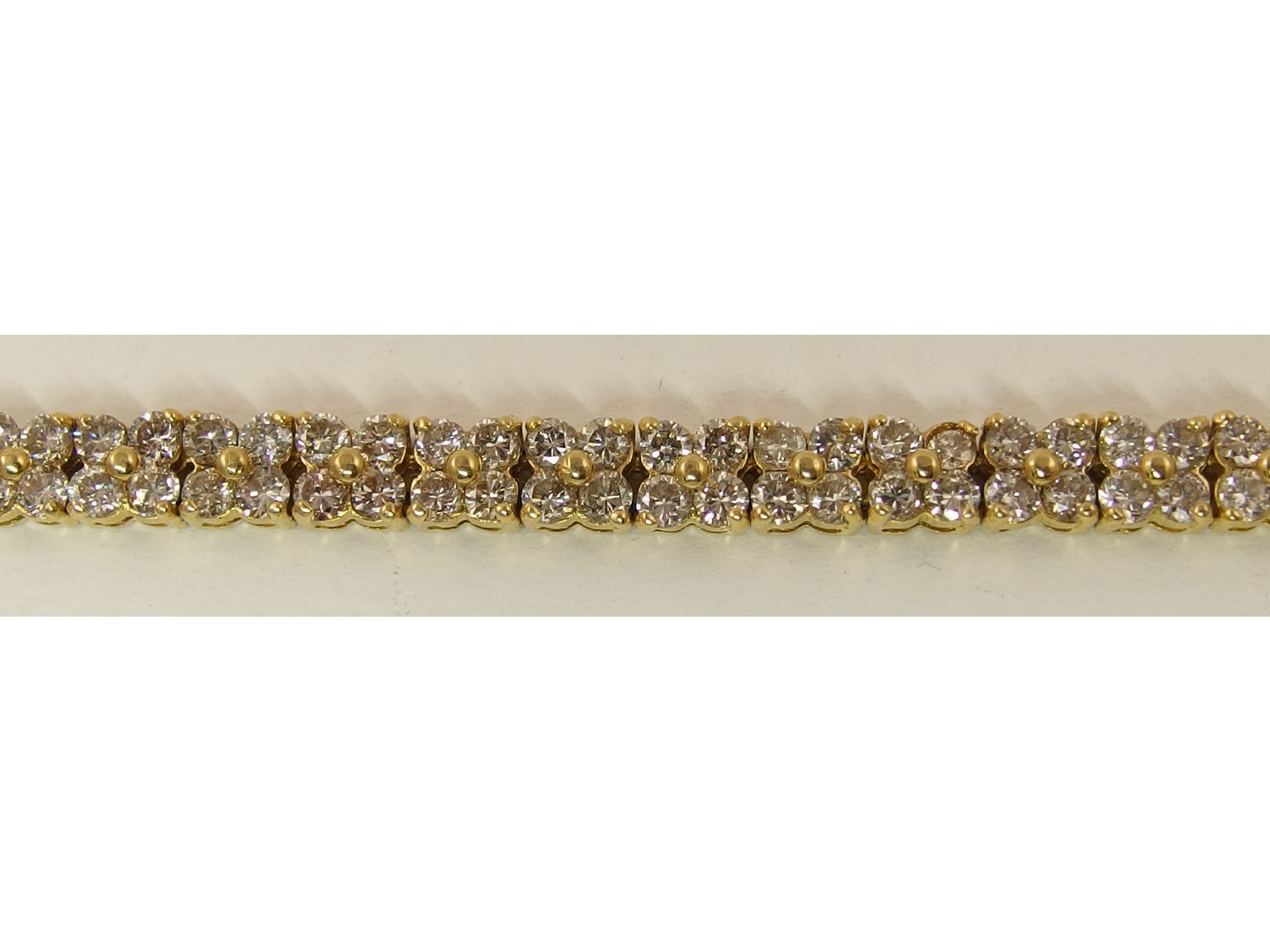 Appraisal: An ct line bracelet set with approx cts diamonds in