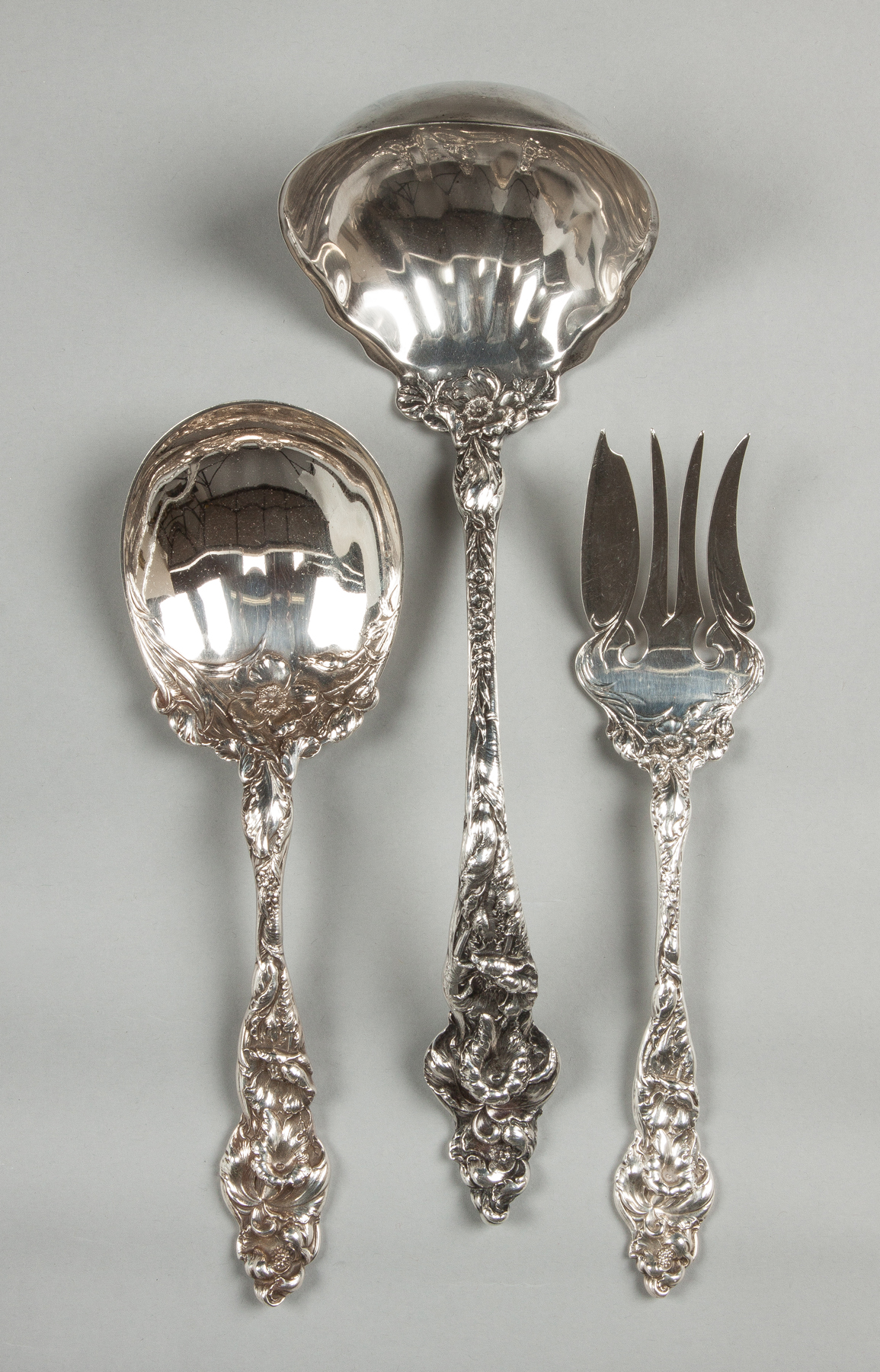 Appraisal: Reed Barton Sterling Silver Serving Pieces - Les Six Fleurs