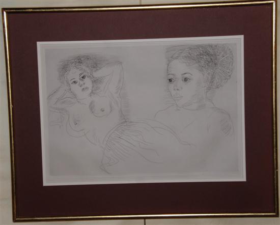 Appraisal: ATTRIB RAOUL DUFY FRENCH - Engraving Portraits of two women