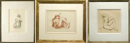 Appraisal: Aristide Maillol NUDE STUDIES Four lithographs one printed in sepia