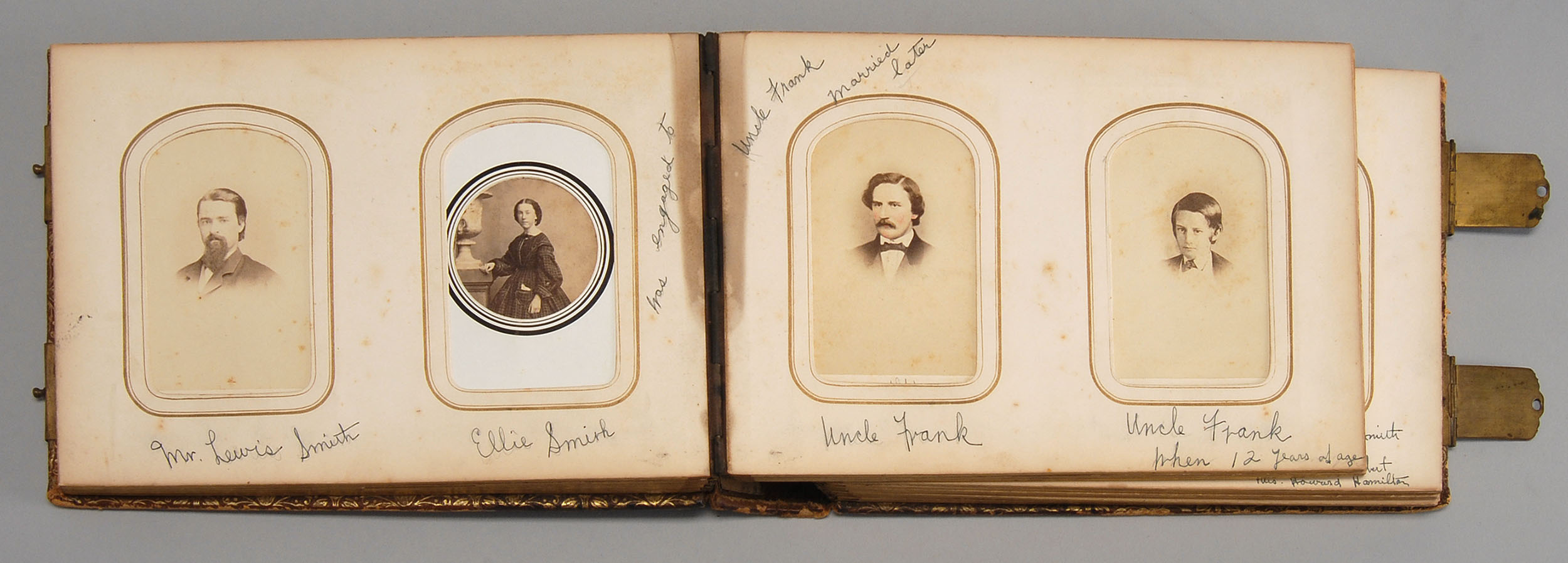 Appraisal: PHOTOGRAPH ALBUM th CenturyContains sixty-three images mostly cabinet cards Several