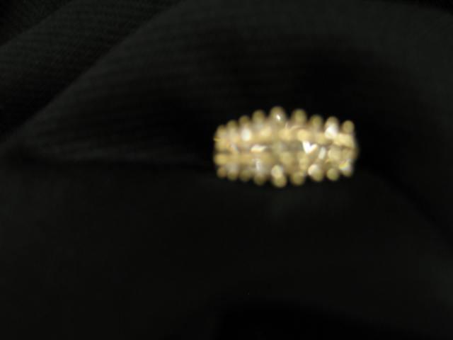 Appraisal: Diamond Ring triple row of diamonds totaling carats in k