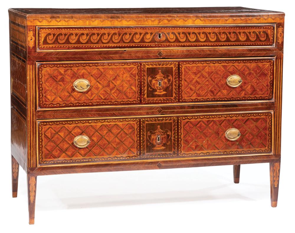 Appraisal: Italian Neoclassical Parquetry and Marquetry Commode late th early th