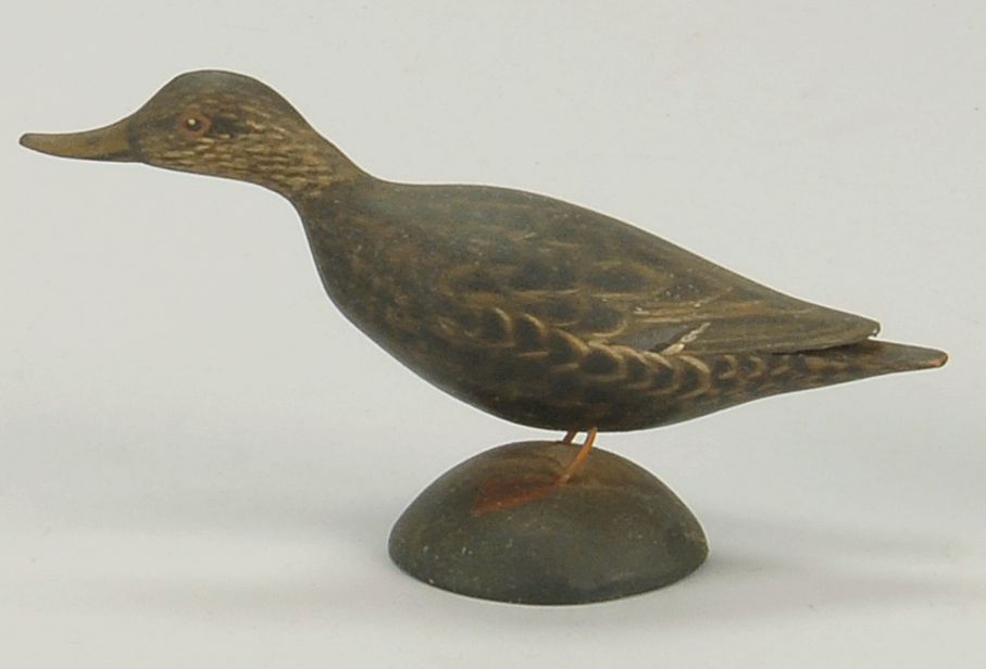 Appraisal: MINIATURE BLACK DUCK By Crowell Paper label on bottom Excellent