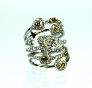 Appraisal: KARAT FANCY DIAMOND COCKTAIL RING karat fancy diamond cocktail ring