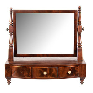 Appraisal: A Regency Mahogany Gentleman's Dressing Mirror Circa Height x width