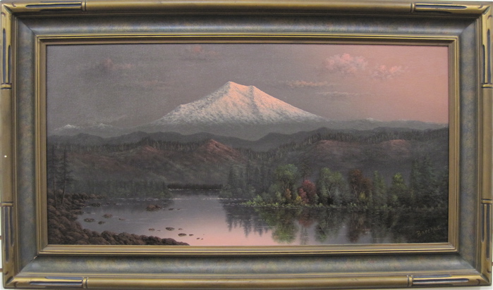 Appraisal: ELIZA R BARCHUS OIL ON CANVAS Mt Hood at Sunset