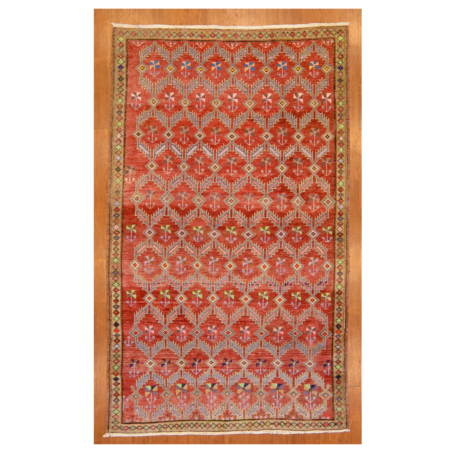 Appraisal: OUSHAK RUG TURKEY X Fourth quarter- th century hand-knotted wool