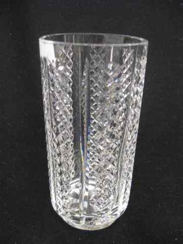 Appraisal: Waterford Cut Crystal Vase diamond panel decor signed '' excellent