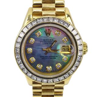 Appraisal: Lady's Rolex Karat Yellow Gold Date Just Bracelet Watch Lady's